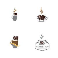 illustrazione vettoriale di progettazione del modello dell'icona del logo della caffetteria