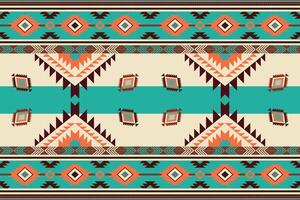 navajo tribale vettore senza soluzione di continuità modello. nativo americano ornamento. etnico Sud occidentale arredamento stile. boho geometrico ornamento. vettore senza soluzione di continuità modello. messicano lenzuolo, tappeto. intrecciata tappeto illustrazione.