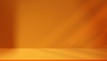 autunno sfondo, arancione studio podio Schermo con luce, ombra su palcoscenico stare in piedi, sfondo autunno scena per ringraziamento pubblicità, vettore modello piattaforma bandiera per Prodotto vendita