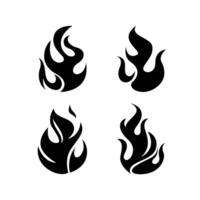 fuoco fiamme impostato logo design ispirazione vettore icone