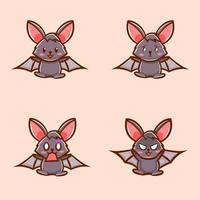 illustrazione di cartone animato carino pipistrello vettore