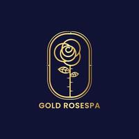 logo di arte della linea rosa. spa di bellezza floreale di lusso, moda, cura della pelle, cosmetici, prodotti naturali e salone. sfondo del lavoro di lusso vettore