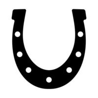 ferro di cavallo icona simbolo bene fortuna talismano per fortuna vettore