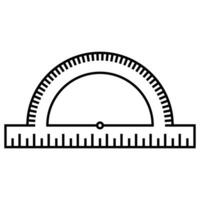 goniometro attrezzo per misurazione e costruzione angoli disegni su carta vettore