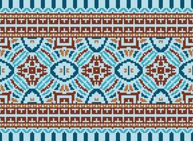 pixel tradizionale etnico modello paisley fiore ikat sfondo astratto azteco africano indonesiano indiano senza soluzione di continuità modello per tessuto Stampa stoffa vestito tappeto le tende e sarong vettore