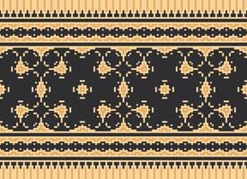 pixel etnico modello vettore sfondo. senza soluzione di continuità modello tradizionale, design per sfondo, sfondo, batik, tessuto, tappeto, vestiario, avvolgere, e tessile.etnico modello vettore illustrazione.