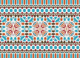 pixel tradizionale etnico modello paisley fiore ikat sfondo astratto azteco africano indonesiano indiano senza soluzione di continuità modello per tessuto Stampa stoffa vestito tappeto le tende e sarong vettore