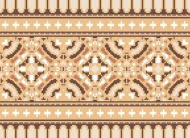 etnico geometrico tessuto modello attraversare punto.ikat ricamo etnico orientale pixel modello blu sfondo. astratto, vettore, illustrazione. trama, abbigliamento, cornice, decorazione, motivi, seta sfondo. vettore