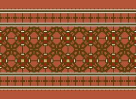 pixel attraversare punto modello con floreale disegni. tradizionale attraversare punto ricamo. geometrico etnico modello, ricamo, tessile ornamento, tessuto, mano cucito modello, culturale Cucitura vettore