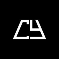 cy logo astratto monogramma isolato su sfondo nero vettore
