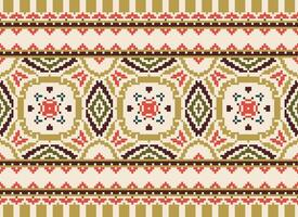 pixel ucraino, bielorusso popolare arte vettore senza soluzione di continuità modello nel rosso e Nero, ispirato di tradizionale ricamo vyshyvanka