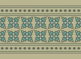 etnico geometrico tessuto modello attraversare punto.ikat ricamo etnico orientale pixel modello blu sfondo. astratto, vettore, illustrazione. trama, abbigliamento, cornice, decorazione, motivi, seta sfondo. vettore