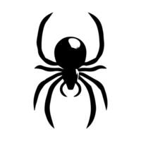 arte Pericolo ragno nero bianca tatuaggio elemento vettore modello animale