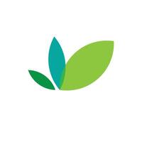 semplice verde foglia logo vettore design