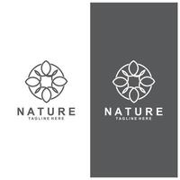 semplice fiore logo natura logo astratto design vettore