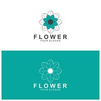 semplice fiore logo natura logo astratto design vettore