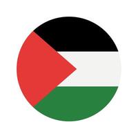 vettore Palestina bandiera nel un' cerchio isolato su bianca sfondo