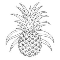 succoso ananas schema icona nel vettore formato per tropicale disegni.