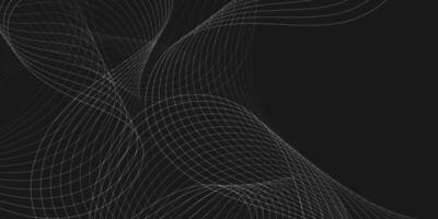 astratto onda Linee motivo, nero sfondo ,vettore illustrazione vettore