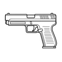 moderno semiautomatico pistola pistola schema icona nel vettore formato per arma disegni.