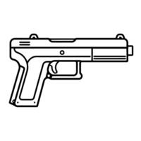 moderno semiautomatico pistola pistola schema icona nel vettore formato per arma disegni.