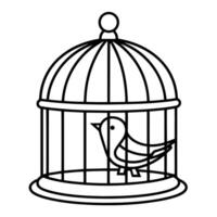 elegante uccello gabbia schema icona nel vettore formato per ornamentale disegni.