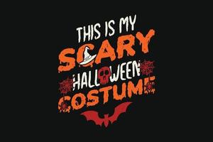 design t-shirt di halloween questo è il mio costume di halloween spaventoso vettore