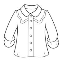 elevare disegni con un' elegante camicetta schema icona vettore, ideale per versatile e alla moda applicazioni. vettore