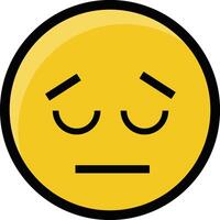 un' giallo emoticon con un' triste viso vettore