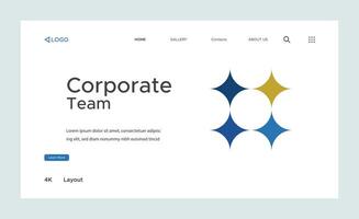 creativo aziendale attività commerciale atterraggio pagina design vettore