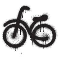 spray dipinto graffiti bicicletta isolato con un' bianca sfondo. vettore design strada arte. eps 10.