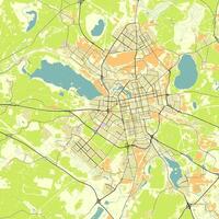 città carta geografica di ekaterinburg Russia vettore