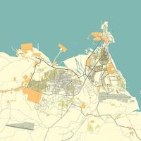 città carta geografica di Gibuti vettore