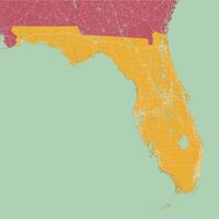 Florida carta geografica arte vettore illustrazione