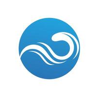 onda logo. grafico simboli di oceano o fluente mare acqua stilizzato per attività commerciale identità vettore. illustrazione acqua onda logo per attività commerciale emblema azienda vettore