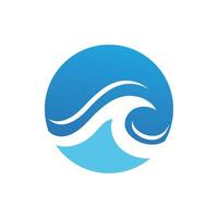 onda logo. grafico simboli di oceano o fluente mare acqua stilizzato per attività commerciale identità vettore. illustrazione acqua onda logo per attività commerciale emblema azienda vettore