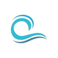 onda logo. grafico simboli di oceano o fluente mare acqua stilizzato per attività commerciale identità vettore. illustrazione acqua onda logo per attività commerciale emblema azienda vettore