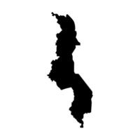 vettore isolato semplificato illustrazione icona con nero silhouette di malawi carta geografica. bianca sfondo