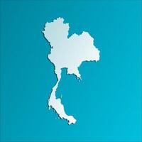 vettore isolato semplificato illustrazione icona con blu silhouette di Tailandia carta geografica. buio blu sfondo