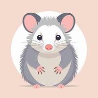 opossum cartone animato illustrazione clip arte vettore design