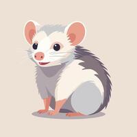 opossum cartone animato illustrazione clip arte vettore design