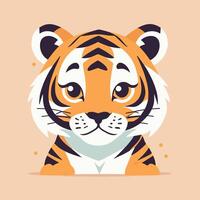 tigre cartone animato illustrazione clip arte vettore design