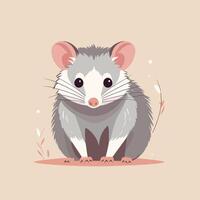 opossum cartone animato illustrazione clip arte vettore design