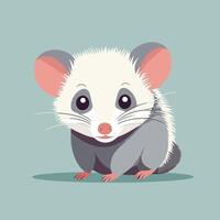 opossum cartone animato illustrazione clip arte vettore design