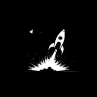 spazio - nero e bianca isolato icona - vettore illustrazione
