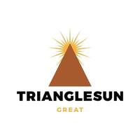 triangolo sole icona logo design modello vettore