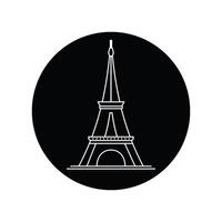 icona di il eiffel Torre nel Parigi vettore