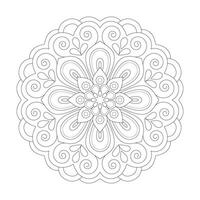 facile colorazione libro pagina mandala design vettore file