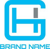 gh iniziale logo design vettore