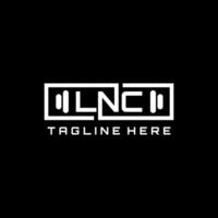 lnc Palestra fitness icona logo design vettore